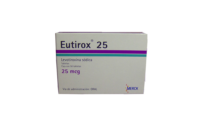 Synthroid, 25mcg 50 tabs (Eutirox) levothiroxine